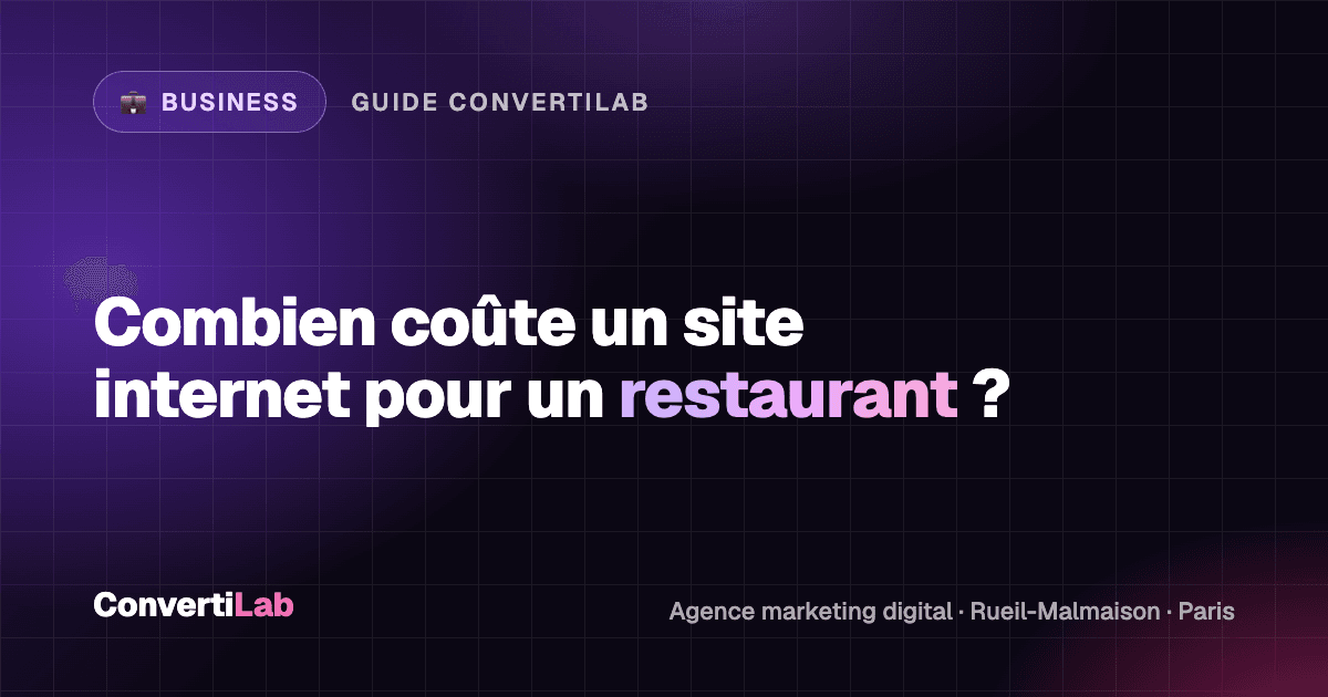Combien coûte un site internet pour un restaurant ?