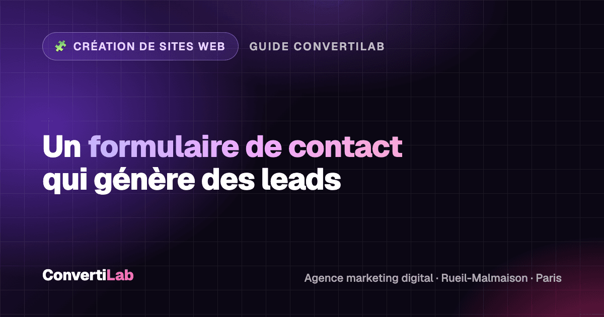 How do you optimise your contact form to generate more qualified leads? - Website creation
