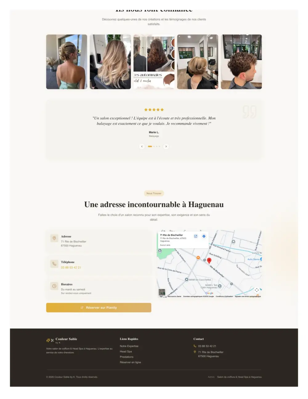 Avis clients salon coiffure Haguenau – localisation et contact