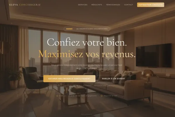 Site premium pour conciergerie locative - Eleva Conciergerie